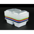 Apilable Microwave Reutilizable Congelador Congelador Safe Meal Prep Portion Control 2 Compartimiento Bento Lunch Boxes with Lids